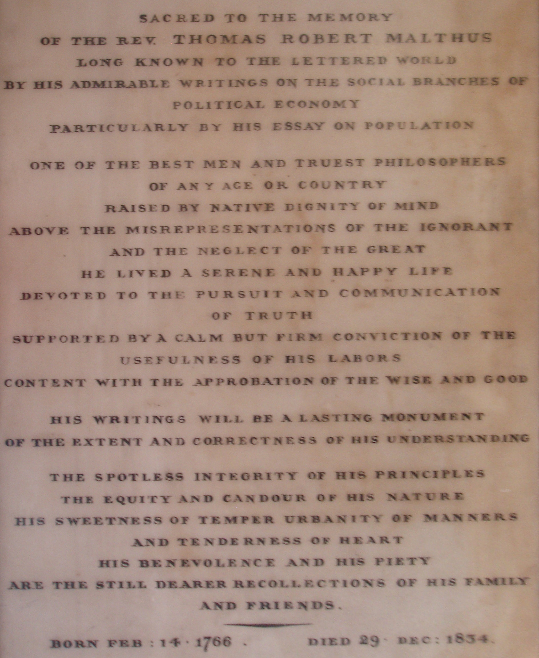 Thomas Robert Malthus