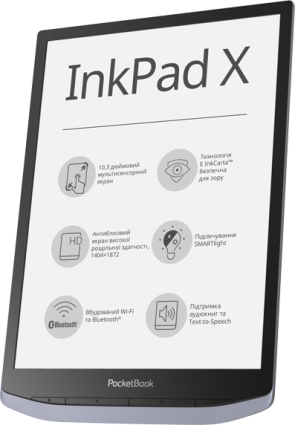 PocketBook InkPad X Metallic Grey 1040 фото 3
