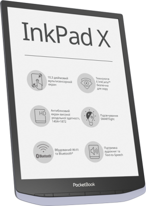 PocketBook InkPad X Metallic Grey 1040 фото 2