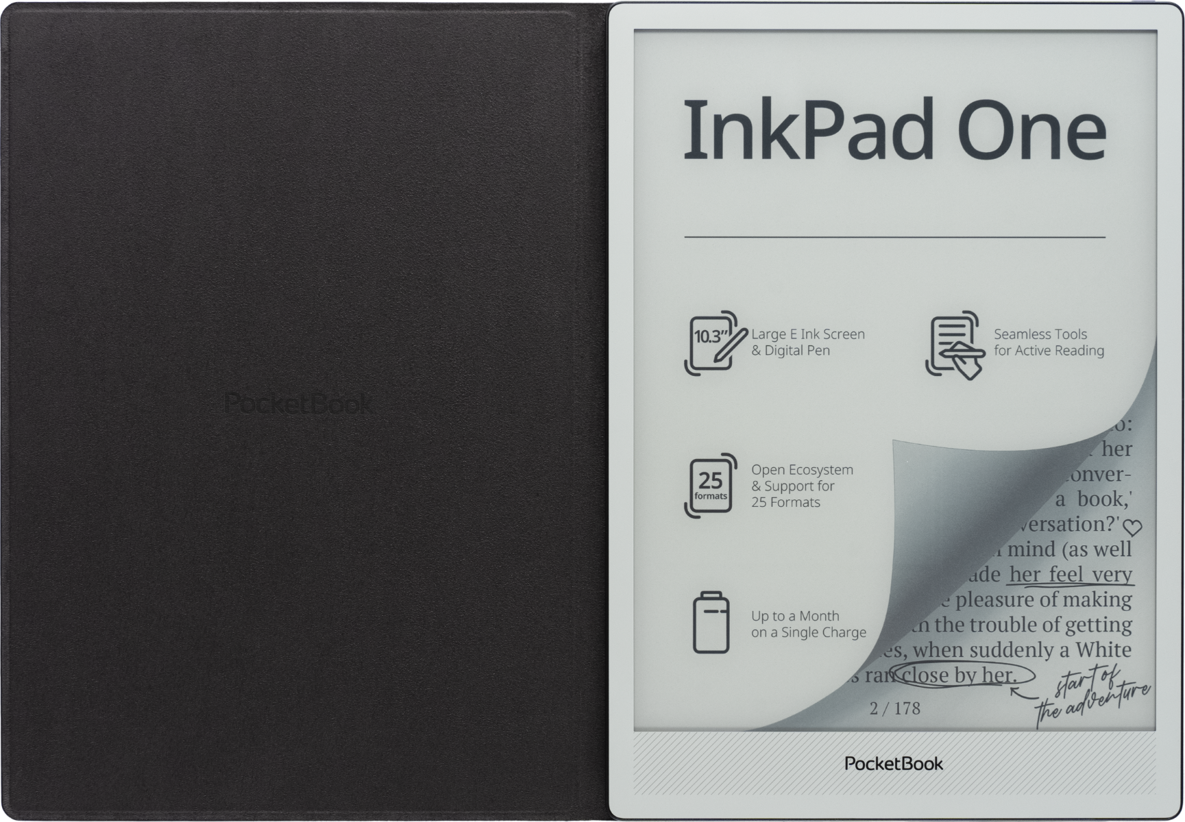 Magnetic folio cover black for InkPad 1030 One